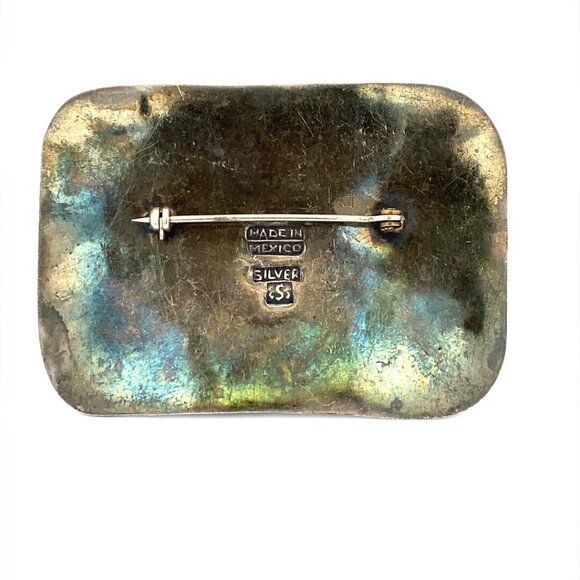 VTG Estate Hallmark Mexico Silver Tropical Palm Tree Sea Boat Belt Buckle! 101 - Picture 6 of 13